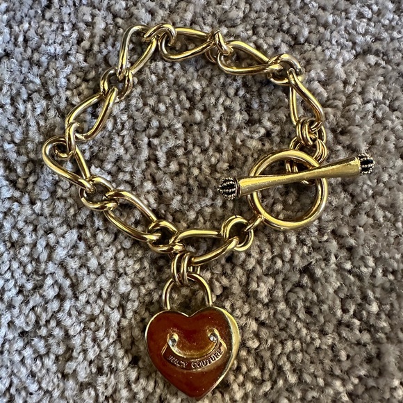 Juicy Couture Gold Heart Charm Bracelet - Picture 1 of 3